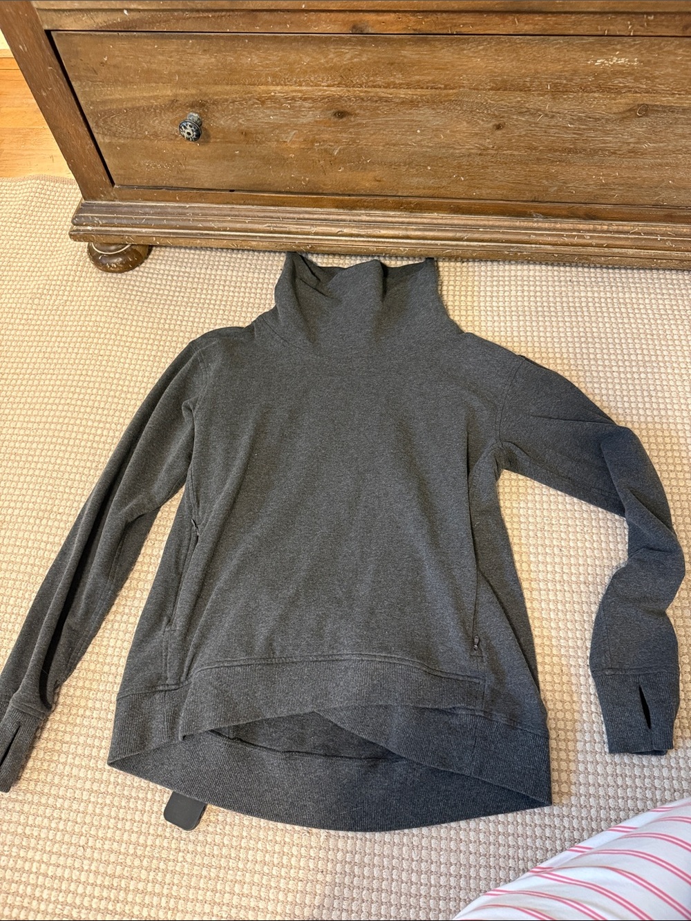 lululemon athletica Dark Gray Funnel Neck Pullover